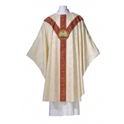 Chasuble Damassé Cerf - 'Agneau Mystique'