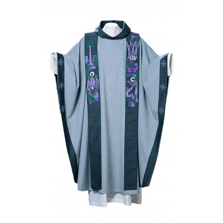 Chasuble Requiem avec étole de prêtre