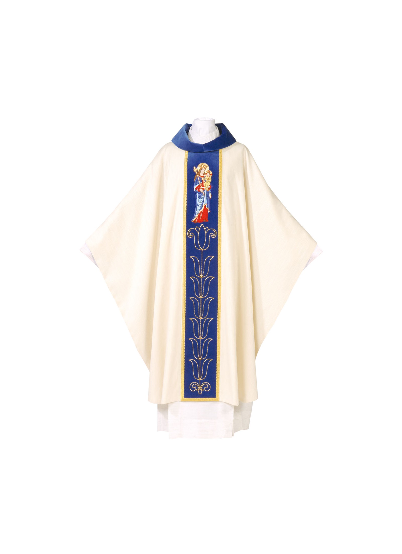 Chasuble de la Sainte Vierge et l'Enfant (brodée main) - Collection  Mariales - ARTE GROSSÉ USA
