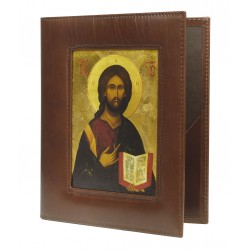 Lectionary cover with icon